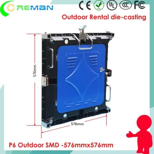 Aliexpress rental led dislay manufacture p6 outdoor smd3535 / best selling led rental panel screen outdoor die casting cabinet