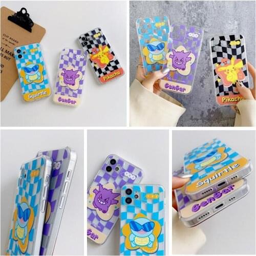Pokemon Pikachu Gengar Squirtle Anime Phone Case for iPhone 11 12 13 Pro mini Max XR X XS 7 8 plus MAX SE shockproof cover gift