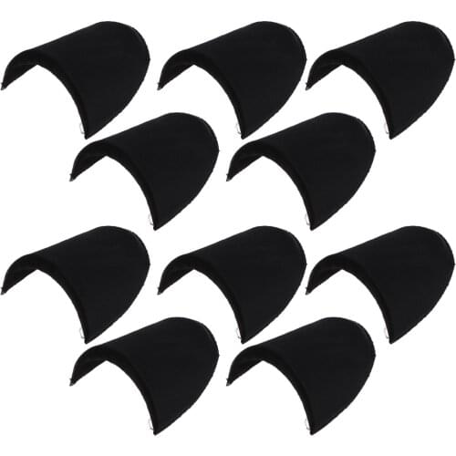 5 Pair Soft Padded Shoulder Padding Encryption Sponge Epaulets for T-shirt Clothing Sewing Accessories Black
