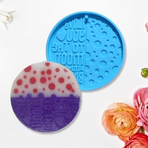 DIY Crafts Casting Handcraft Epoxy Resin Mold Valentines Day Love Truck Love Heart Circle Decoration Silicone Mould