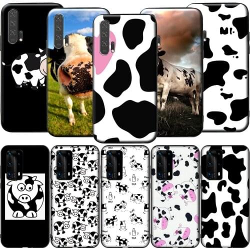 GX138 Milk Cow Skin Print for Huawei Y5P Y6P Y7A Y8P Y9A Mate 10 20 30 Pro Lite Nova 2i 3 3i 4 5 5T 7 SE P Smart Z