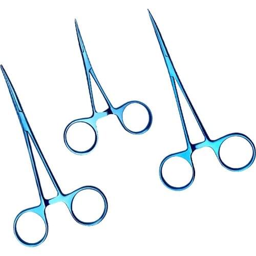 Haemostatic forceps delicate serrated Forceps titanium curved Ophthalmic Eye Tool instrument