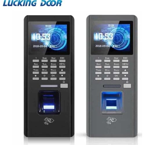 LUCKING DOOR Fingerprint Access TCP/IP Access Controller ID Card Recognition FingerPrint Time Attendance Black