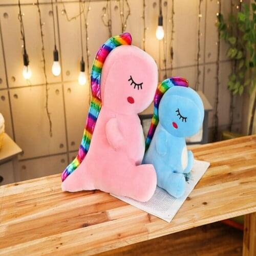 JOLIVE 40/50cm Ultra Soft Doll Pink Blue Stuffed Toy Kids Huggable Animals Lovely Rainbow Dinosaur Plush Stuffed Toy