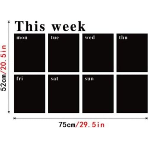 Calendar Blackboard Removable Board Decal Sticker