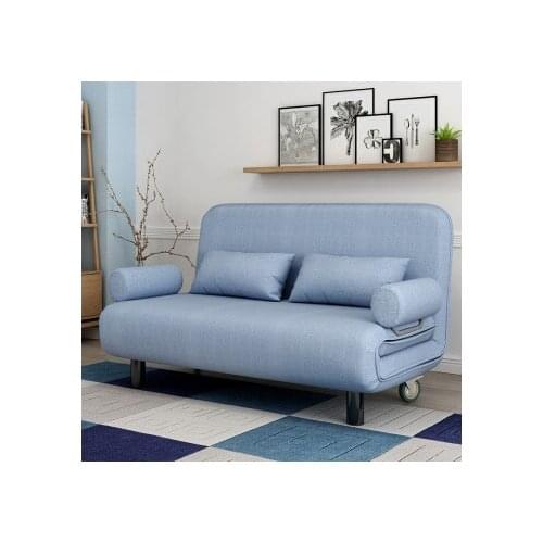 Living Room Sofa Bed Furniture Modern Washable Linen Cotton Solid Wood Frame Natural Sponge Filler Foldabe Sofa Bed