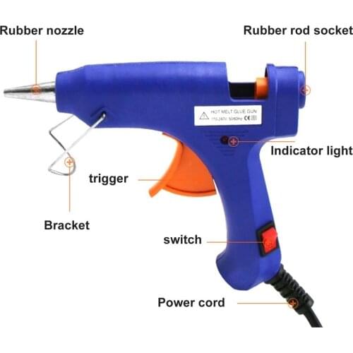 20W Mini Hot Melt Glue Gun Suitable For DIY Handworking Craft Projects Sealing And Quick Daily Repairs