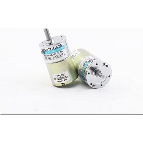 Miniature brush DC motor 12V low speed motor 24V slow gear motor 37GB520 vibration motor