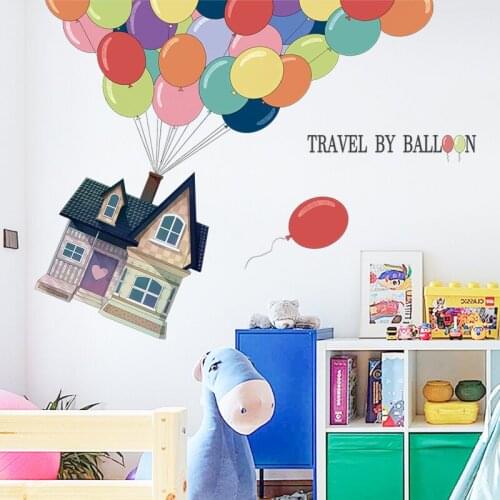 Cartoon Balloons Wall Stickers for Kids Rooms Decoration Aesthetic Wallpaper Boy Girl Nursery Decals Art Bedroom Decor Mural