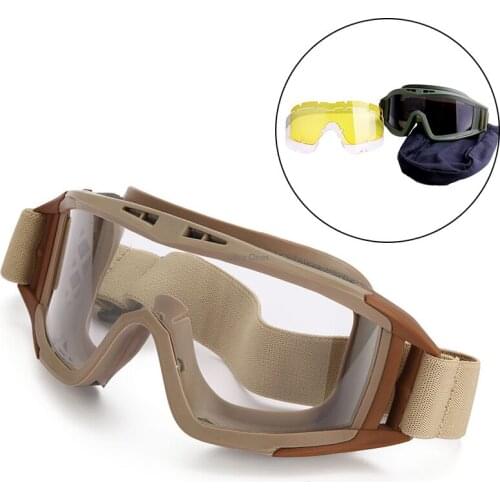 Hunting Shooting Goggles Military Tactical Windproof Cs Wargame Airsoft Goggles Anti-uv Dustproof Army Combat Motorcycle Glasses