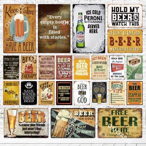 Beer Manifesto Sell Beer Tomorrow Metal Sign Vintage Tin Sign Plaque Metal Vintage Wall Art Decor For Bar