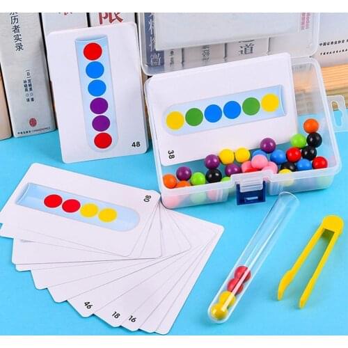 Clip Beads Test Tube Toy Children Logic Concentration Fine Motor Training Game Montessori Teaching Aids Educational Toys For Kid