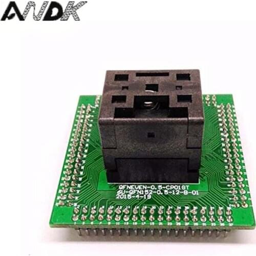 QFN programmer socket IC Test Socket IC550-0644-006-G Pitch 0.5mm Chip Size 9*9 Flash Adapter Clamshell QFN64 MLF64