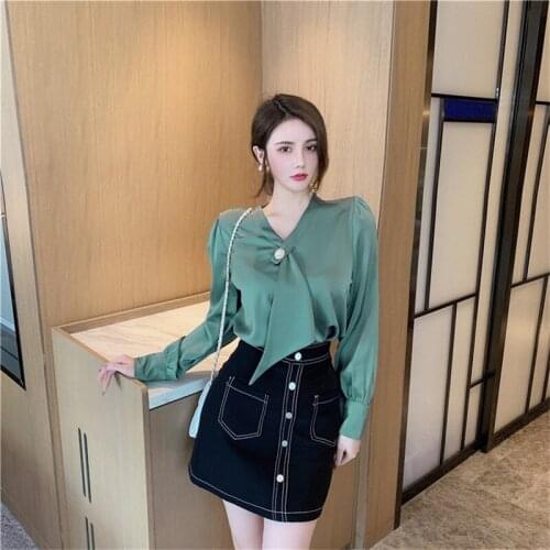 Атласные блузки RUGOD China At AliExpress