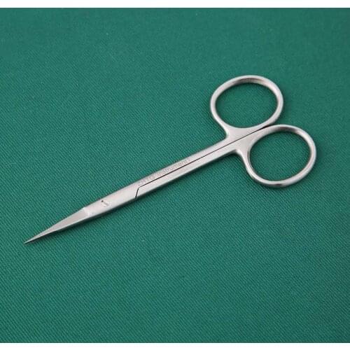 Shanghai Zhonghe Tiangong Fine Scissors Beauty Double Eyelid Surgery Scissors Stainless Steel Tissue Scissors Gold Handle Sharp