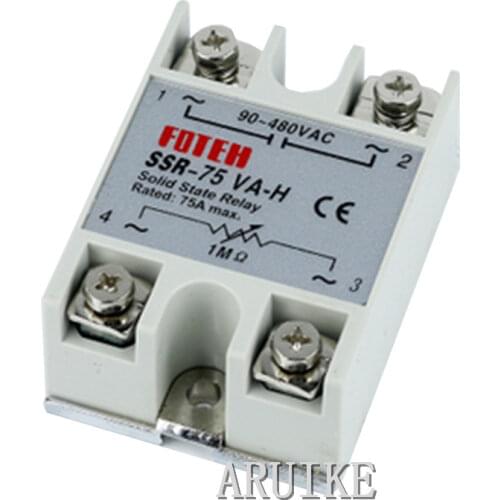 Solid state relay SSR-75VA-H 40A actually 500K ohm 4w TO 90-480V AC SSR 75VA H Resistance type voltage regulator