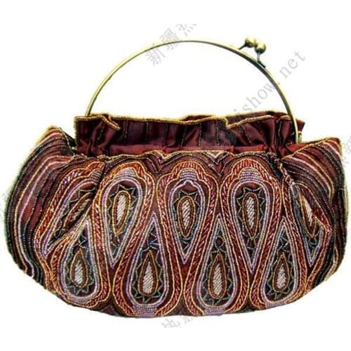 Xinjiang Folk Custom Handmade Beaded Handbag Bag classic X-41