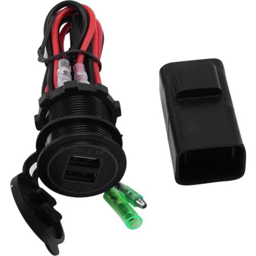 Motorcycle Dual USB Charger with Relay for Kawasaki Versys 650 1000 X300 X650 Ninja400 Ninja650