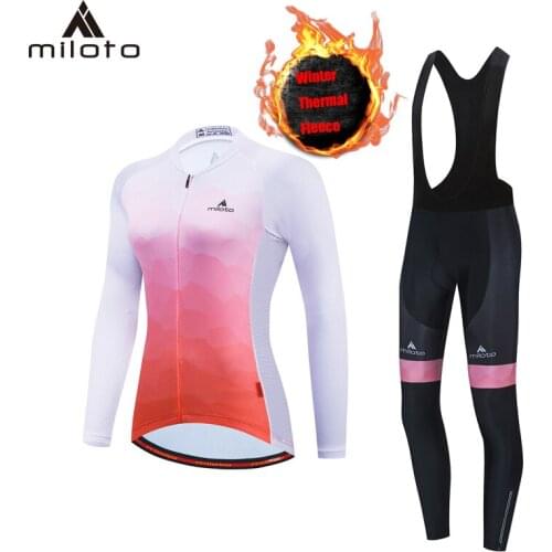 MITOTO Women Bike Clothing Winter Thermal Fleece Cycling Jersey Set Outdoor Bicycle MTB Clothes Suit Mountain Uniform Maillot