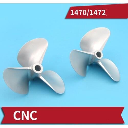 1PC Aluminum Alloy 7014/7214 Propeller Three-balde CNC Propellers Pitch 1.4 6.35mm HoleD70/72mm CW Props for RC Jet Boats