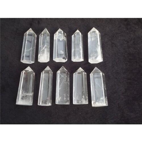 10 Transparent Natural Clear Quartz Crystal Points Single Terminated Crystal Wand Polished Reiki Healing Wholesale
