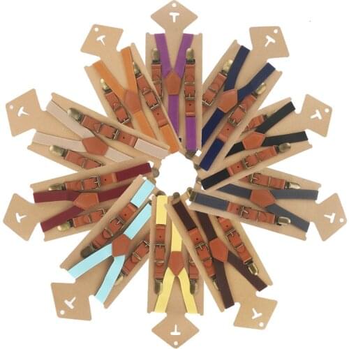 2cm Fashion Elastic Suspenders Solid Baby Boy Suspenders Children Retro Braces Adjustable Y-shape Back Kids Suspenders Tirantes