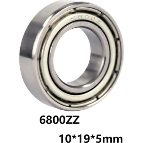 3pcs/lot 6800ZZ 10*19*5mm Iron Cover Sealed Deep Groove Ball Thin-walled Bearing 6800-ZZ 10x19x5mm High-quality Bearing Steel