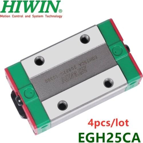 4pcs 100% original HIWIN EGH25CA Linear guide block carriage bearing for EGR25 linear rail CNC router parts