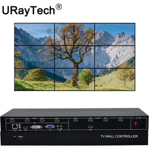 9 Channels TV Video Wall Controller 3x3 for TV Video Splicing