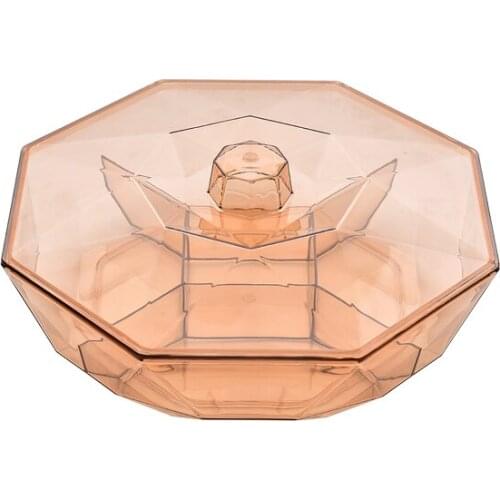 Diamonds Fruit plate living room dry fruit candy snack creative storage box melon seeds nuts grid Acrylic snack trays dishes