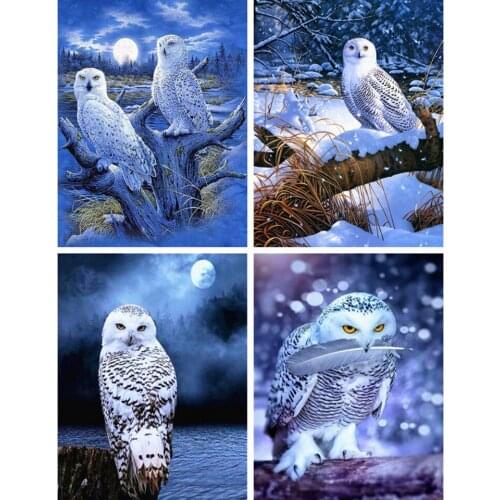 AZQSD 5d Diamond Painting Owl Diamond Embroidery Animal Handmade Diy Needlework Cross Stitch Rhinestones Gift Home Decor