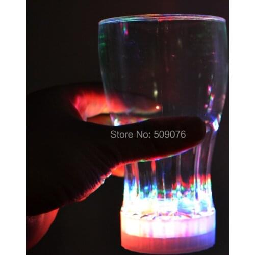 Free shipping 350ml/12oz led glass Colorful LED Light Flashing Beer Mug Drink Cup For Bar Party Wedding Club