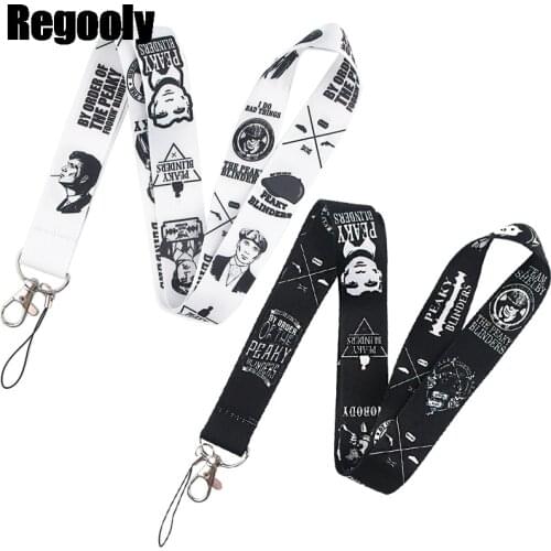 Peaky Blinders Keychain Lanyards Id Badge Holder ID Card Pass Gym Mobile Phone Badge Holder Key Strap webbings ribbons accessory