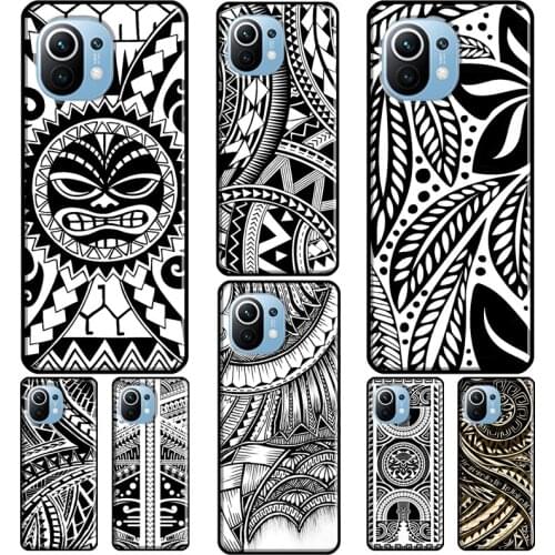 Maori Polynesian Samoan Tribal For POCO X3 Pro F2 F3 M3 Case For Xiaomi Mi 11 Pro 10T 9T Mi 9 A3 Note 10 Lite Back Cover
