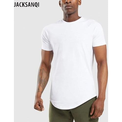 JACKSANQI Men 95% Cotton T-Shirt Summer Muscle Sports Fitness Hiking Shirt Outdoor Running Breathable Fishing US Size Top RA492