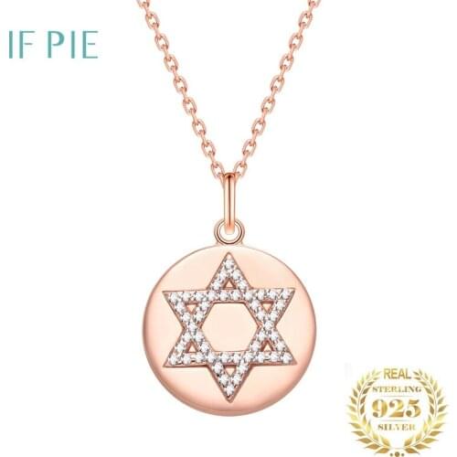 IF PIE STAR OF DAVID Guard 18K gold plating S925 Silver Necklace Perfume Essential Oil Diffuser Aromatherapy Locket Pendant