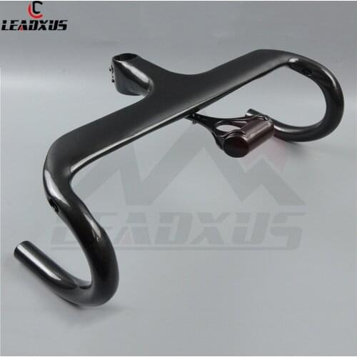 LEADXUS GIHB02 Integrated Carbon Handlebar Road Bicycle Handlebar/Bent Bar Carbon Bike Handlebar Size 400/420/440mm