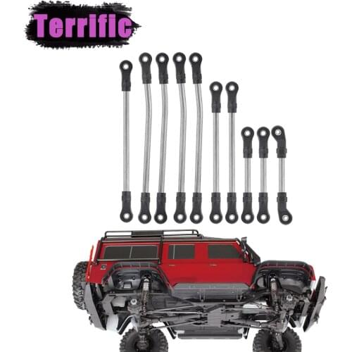 10Pcs/Set Metal Link Set Plastic Rod End for 1/10 RC Crawler 324mm Wheelbase TRAXXAS TRX4 Defender Upgrade Parts