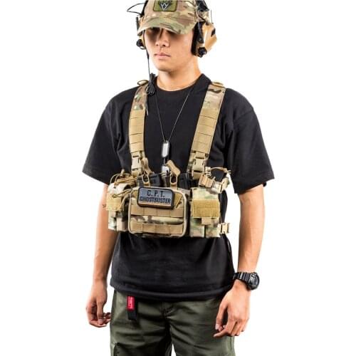 OneTigris Outdoor CS Vest Chest Set With X Harness Military Equipment 500D Nylon Cloth JPC Tactical Molle Hunting Vest