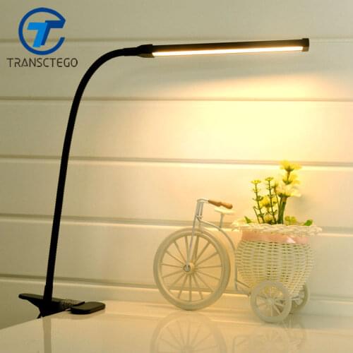 LED Clip Light Type Desk Clamp Lamp Dimming Reading eye USB Lamps Table Lights Dimmable 2 Lighting Colors