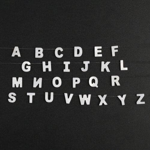 New Fashion Natural Mother Of Pearl Shell Beads White 26 Capital Inital Letter For Bracelet&Necklace DIY Jewelry Handmade Making