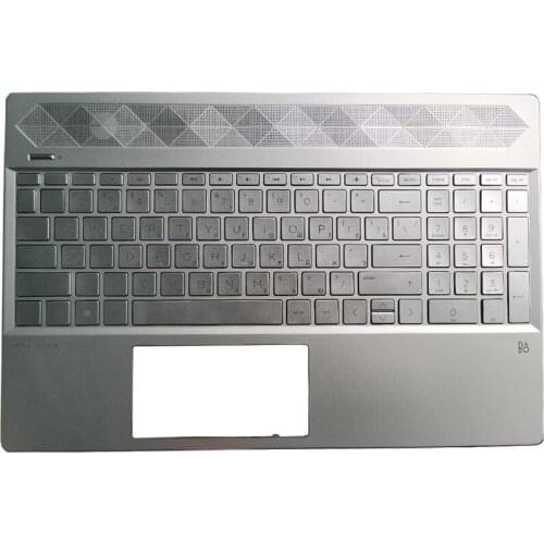 New Laptop Russian/RU Keyboard With Palmrest Upper Cover For HP Pavilion 15-CW 15-CS TPN-Q208 TPN-Q210 Silver No Backlit