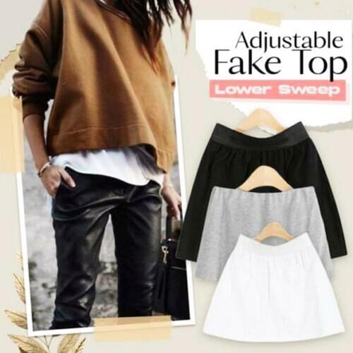 2021 New Style Women Fake Shirts Hem Underskirts Elastic High Waist Multipurpose Waistband Women Girls Skirt Extender Clothes