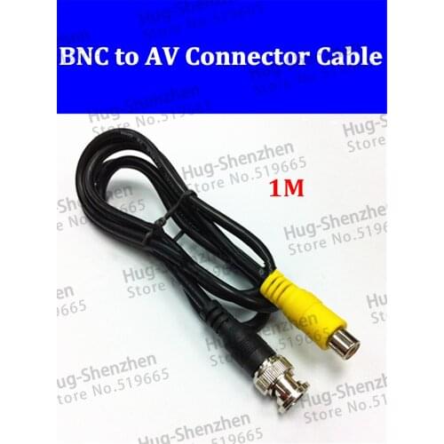 New 1m 10pcs/High Quality BNC Male to RCA Female Plug AV Conctor Extension Cable