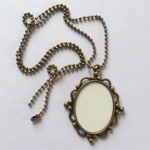 Blank necklaces pendants for sublimation retro vintage necklace pendant for women men diy blank materials A2476 wholesales
