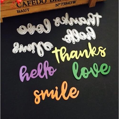 RLJLIVES Smile Metal Cutting Dies Stencils for DIY Scrapbooking Stamp/photo album Decorative Embossing DIY Paper Cards