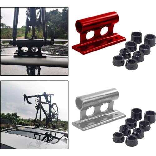Road Bike Car Roof Mount Rack Bicycle Storage Front Fork Block Mount Rack Quick Release Thru Axle Carrier Holder Adapters