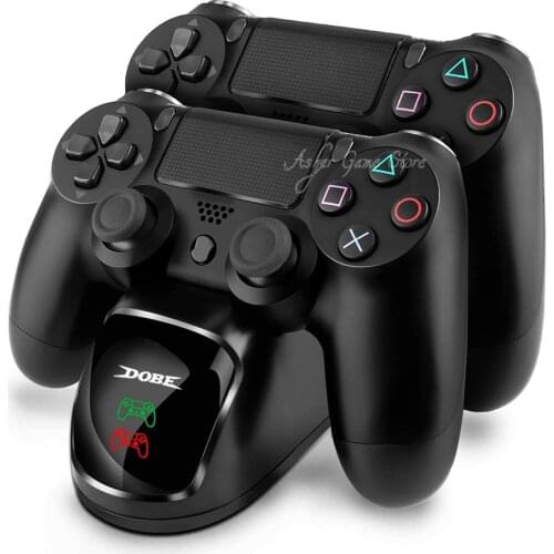 PS4 Pro Slim Fast Charger 2 Charging Dock Station LED Indicator for Sony Playstation 4 Game Controller Gamepad Joypad Joystick