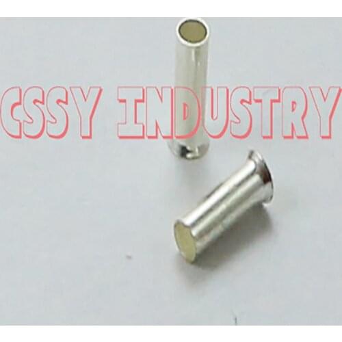 500pcs Tube naked Bare End 0.3-0.75 Square EN0306,0308,0506,0508 0510 0512 7506 7508 7510 Cold-pressed Tubular Terminal