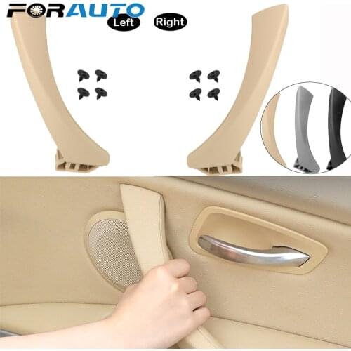 Car Inner Handle Interior Door Panel Pull Trim Cover Gray Beige Black left Right For BMW 3 series E90 E91 316 318 320 325 328